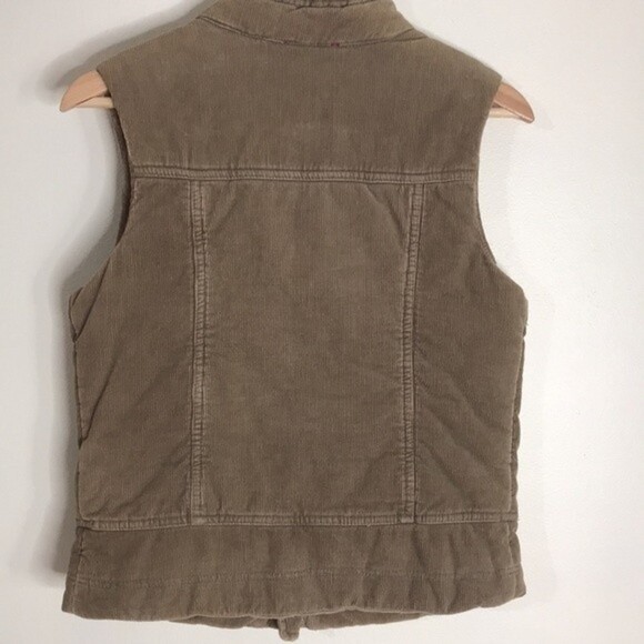 Vintage corduroy puffer zip and button up pullover fall winter vest size small - Picture 9 of 11